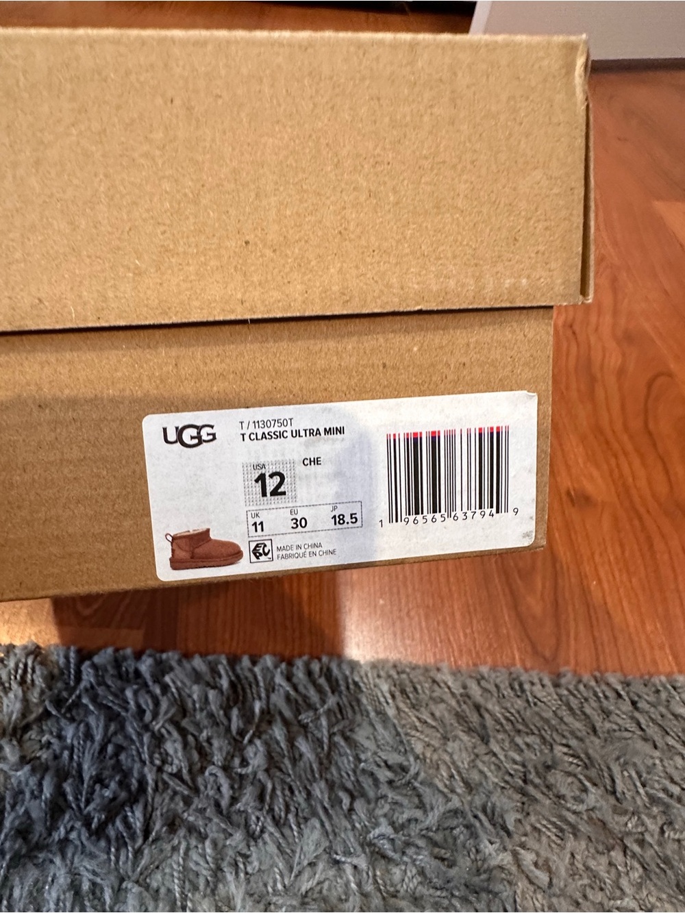 UGG Kids Classic Ultra Mini Boots - Chestnut Brown